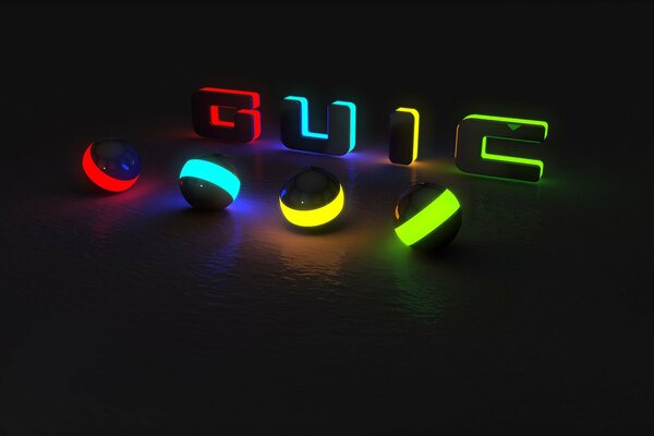Una palabra de letras con luz de fondo brillante