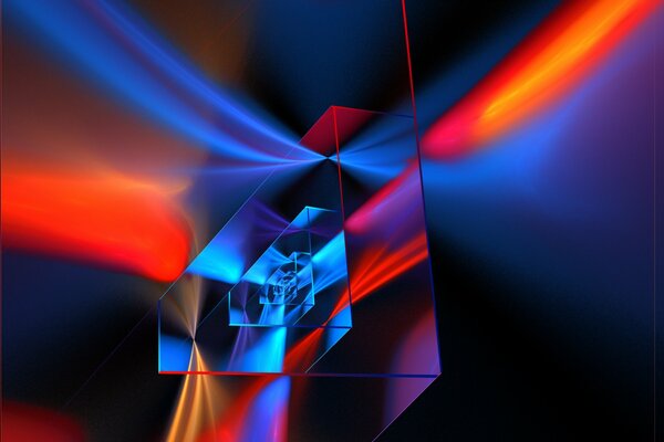 Square spiral in bright colors