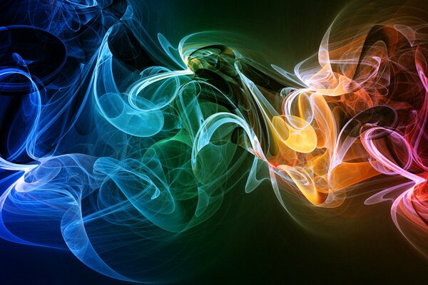 Linee colorate su sfondo nero