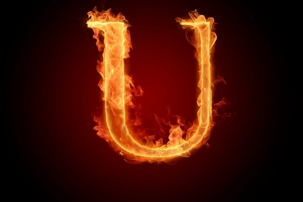 The letter of the alphabet from the flame
