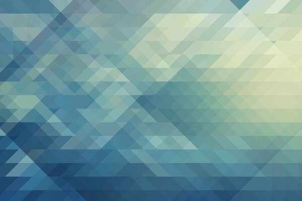 Background in a minimalistic style of triangles of different shades of blue