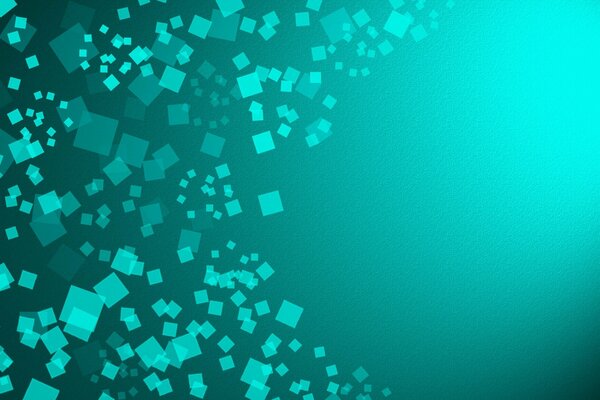 Carrés d abstraction sur fond turquoise