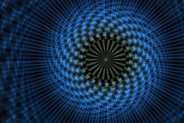 Black and blue circle spiral