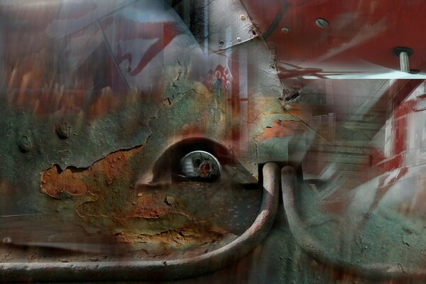 Peinture abstraite couleur d un auteur inconnu