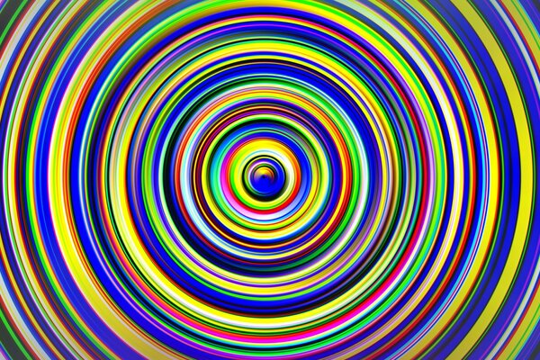 Cercles parfaits lumineux et colorés
