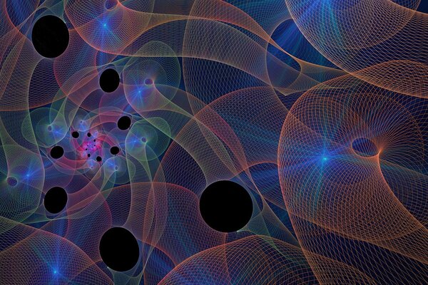 Forme colorée avec abstraction