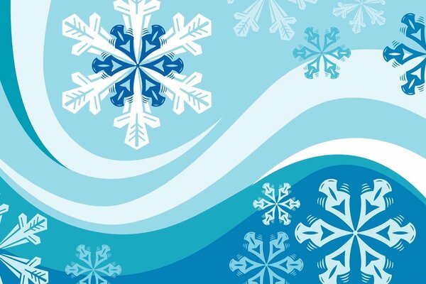 Vector Graphics of the snowflake line