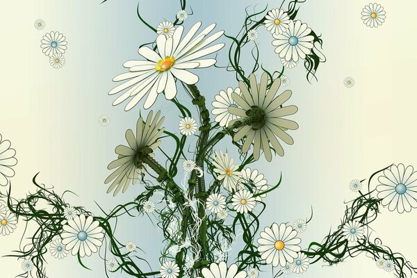 Impresionante collage de flores de romaca