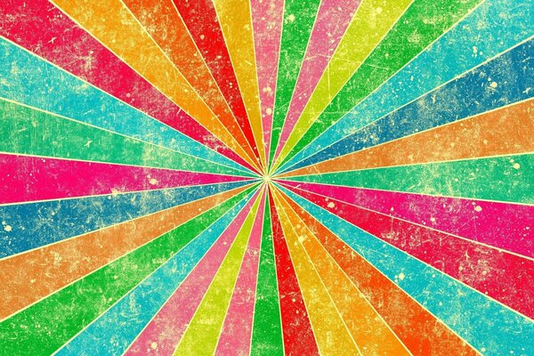 Strisce radianti multicolori