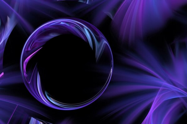 Boule pourpre avec un motif violet chaotique