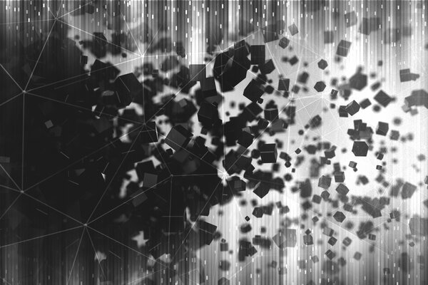 Figure geometriche Noir in nero e grigio