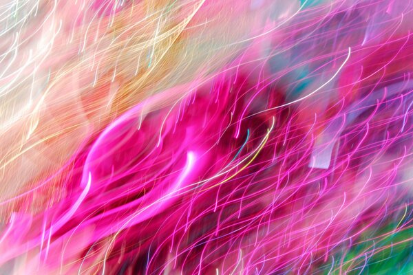 Colored rays in different bends