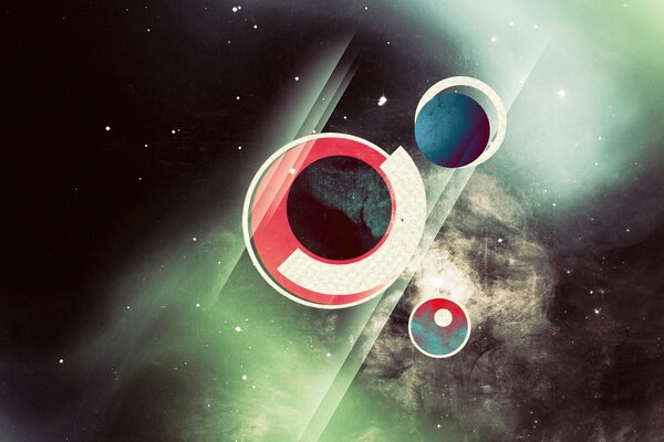 Abstract circles with space on the background