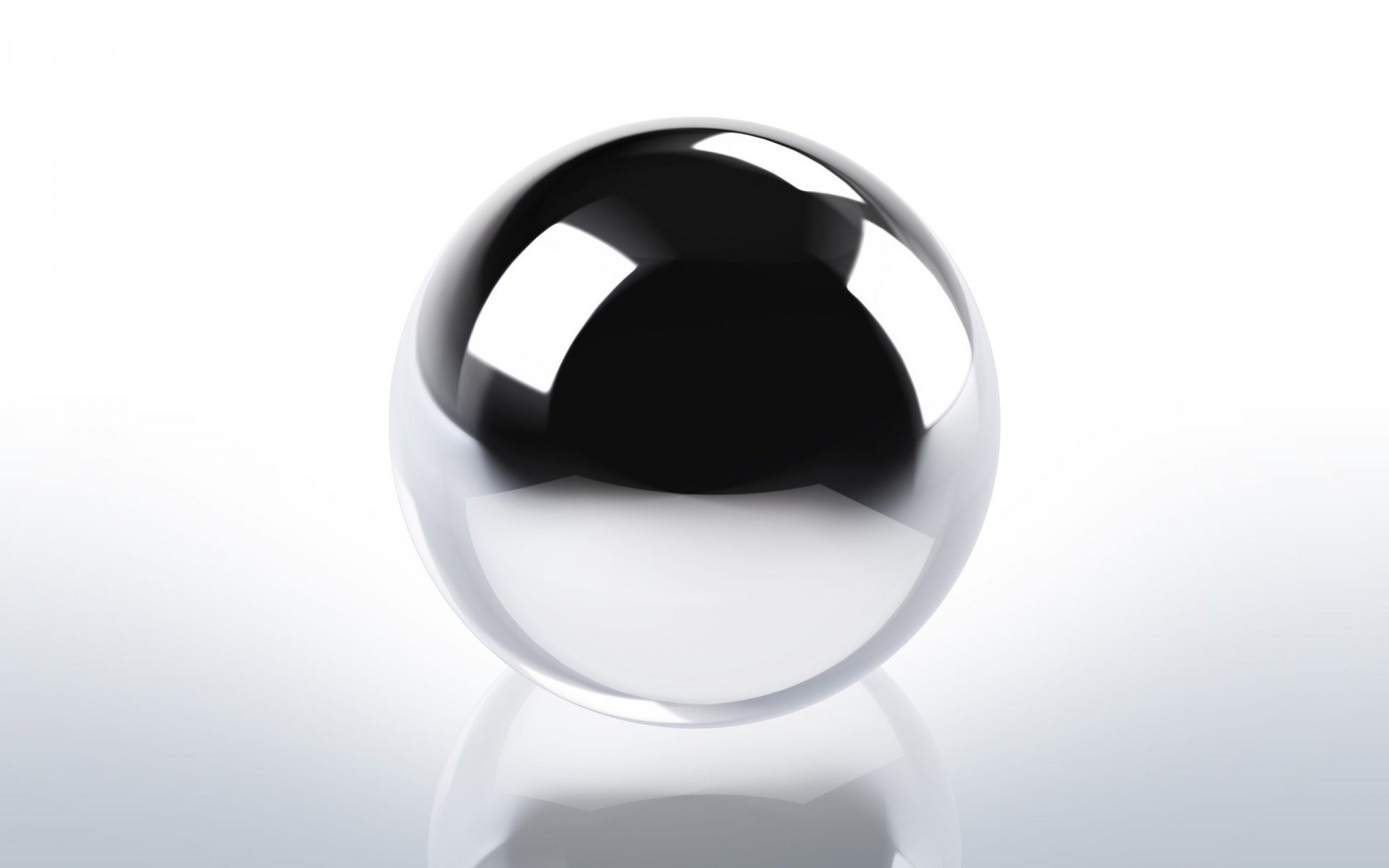 sfera sfera cromo trasparente bianco e nero sfondo