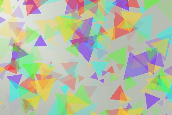 Positive bright colored triangles