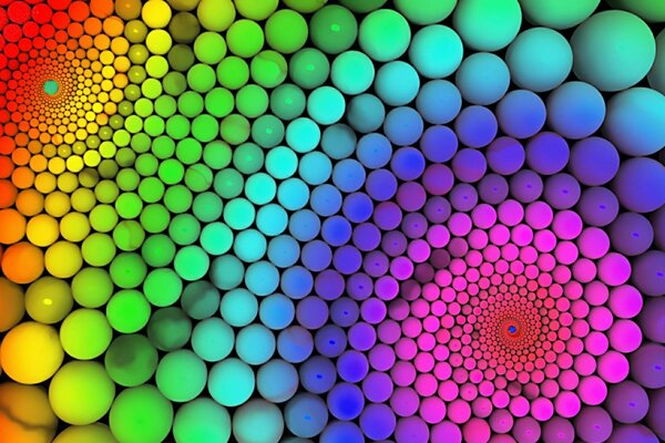 Graphique fractal en cercles colorés