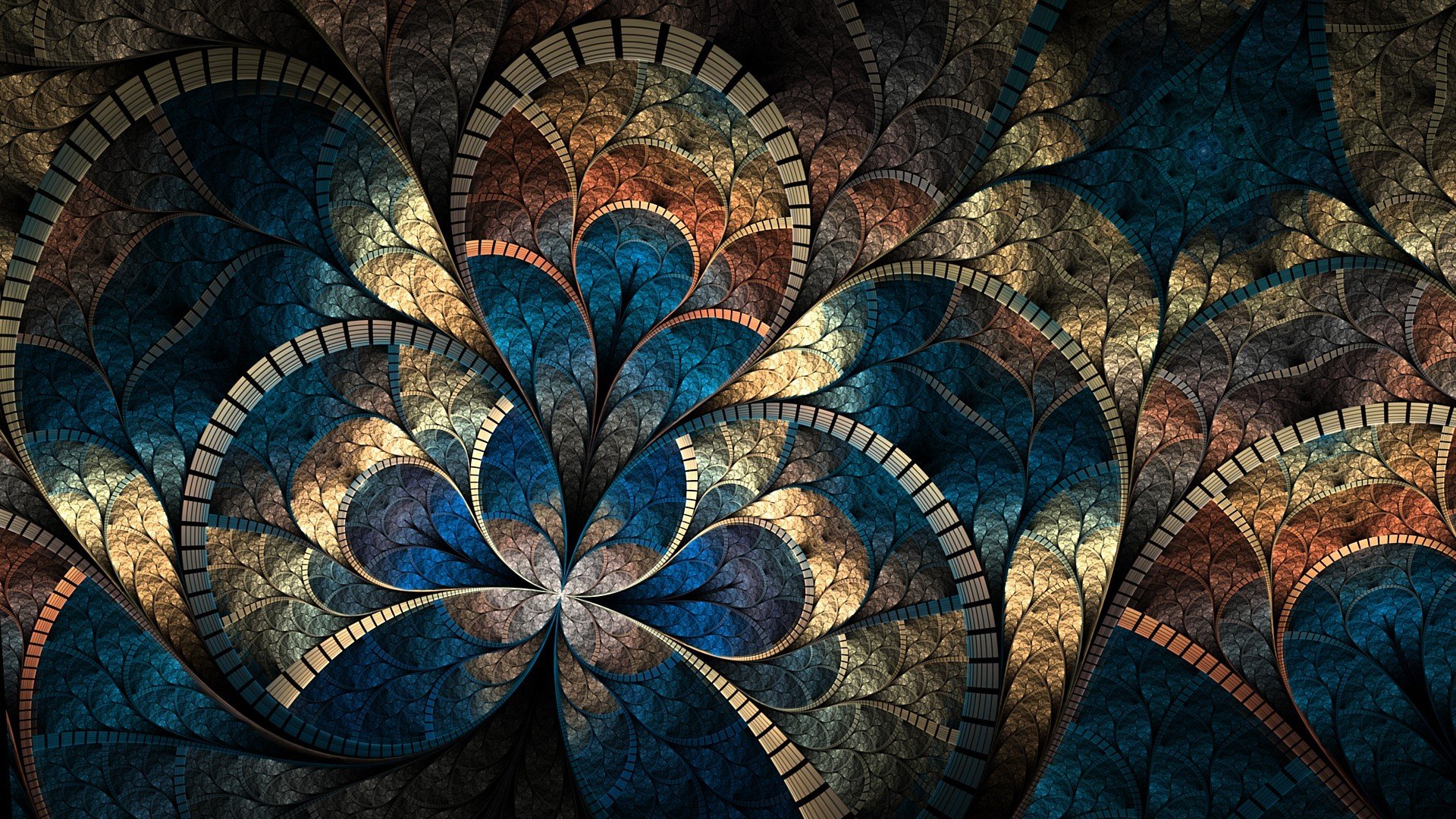 a fractal pattern abstract bends brightness mosaic