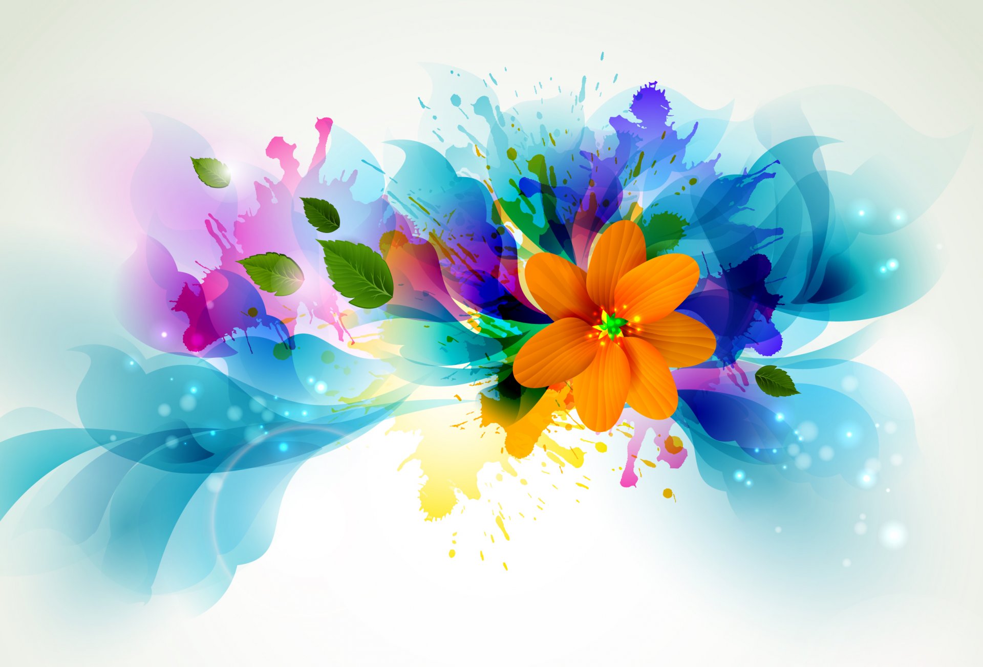 brightness line flower petals spray