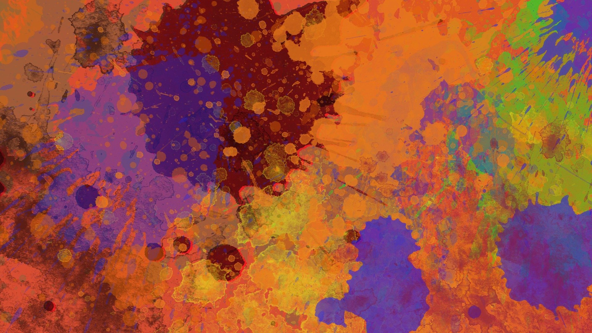 abstraction paints colors splashes 1920x1080