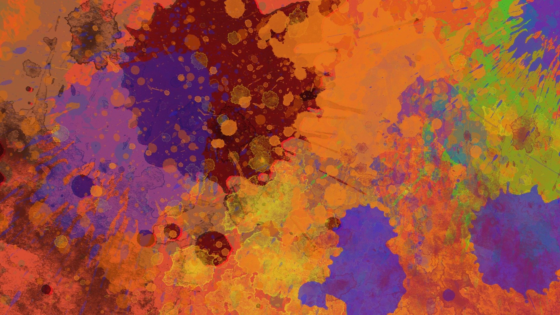 abstracción pinturas colores salpicaduras 1920x1080