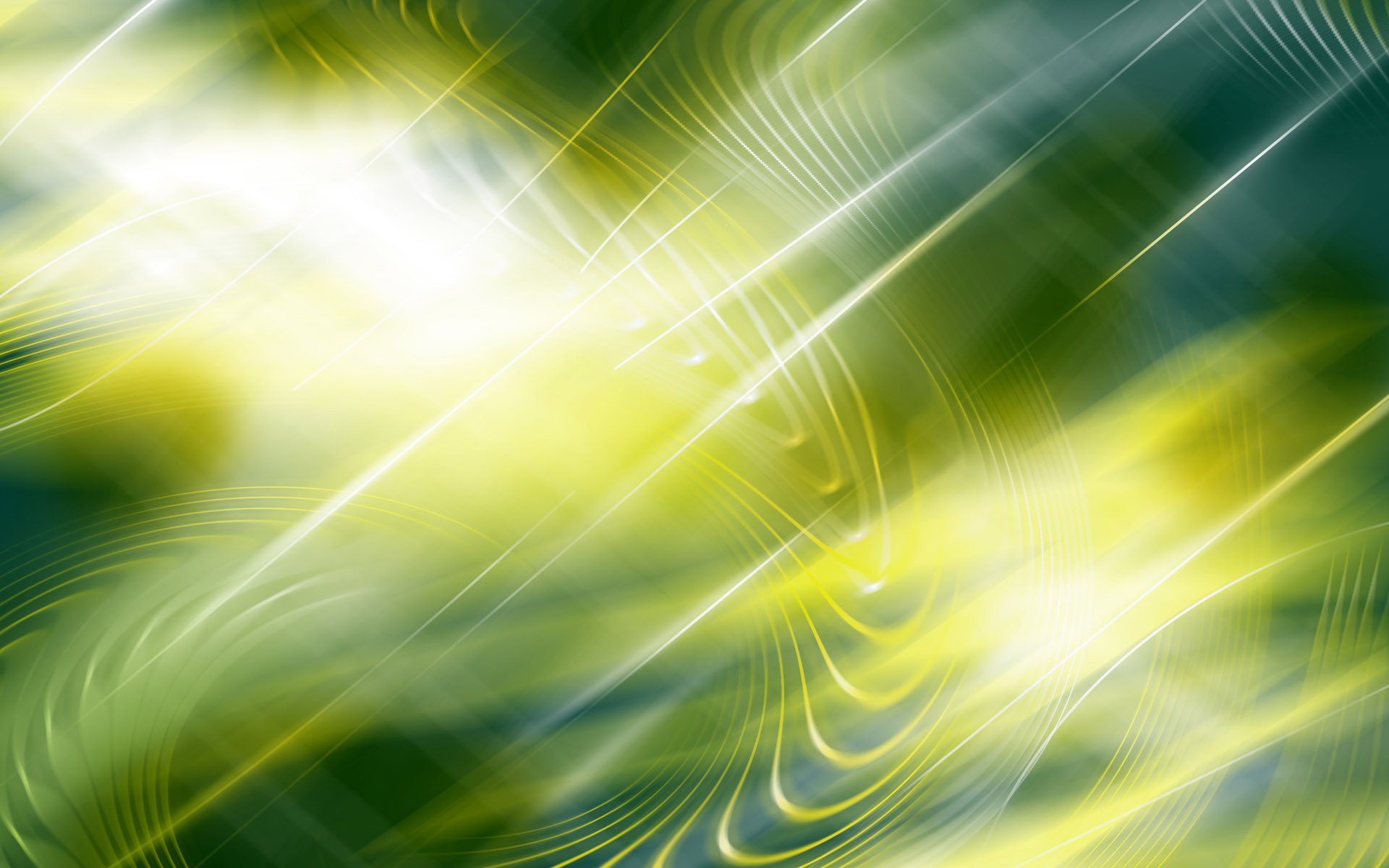 rays waves yellow green