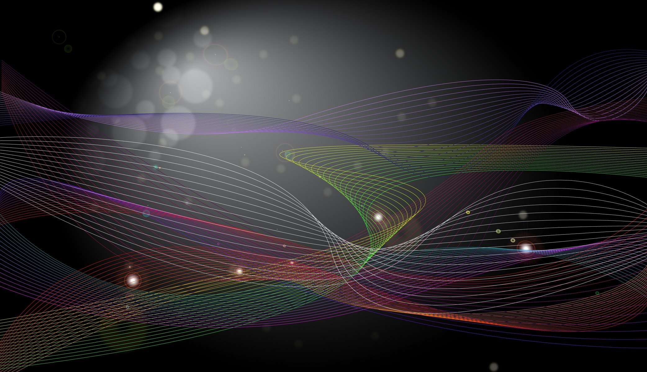 linee onde colori vernici luci cerchi luminoso astrazione luminoso
