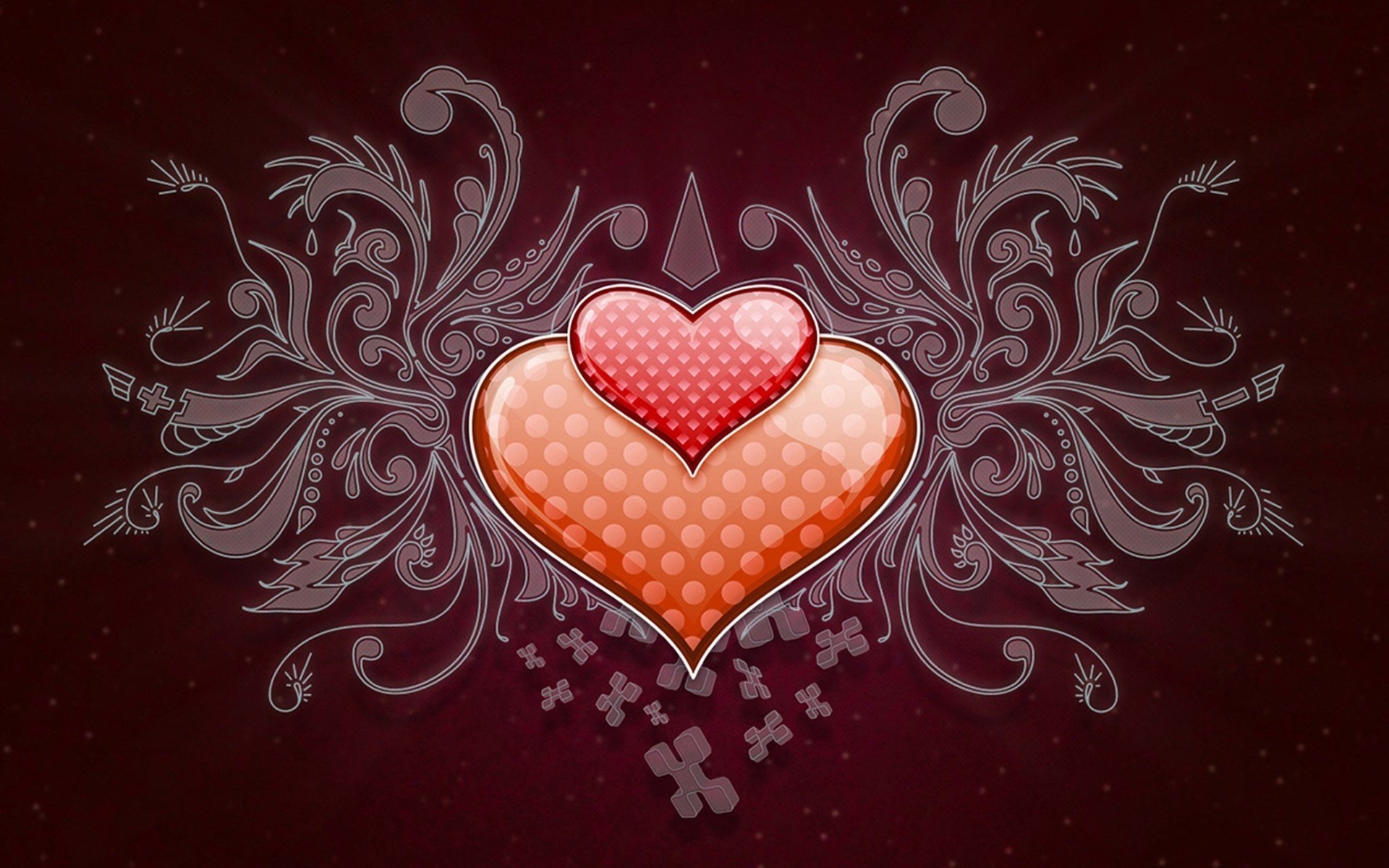 corazones patrones lunares
