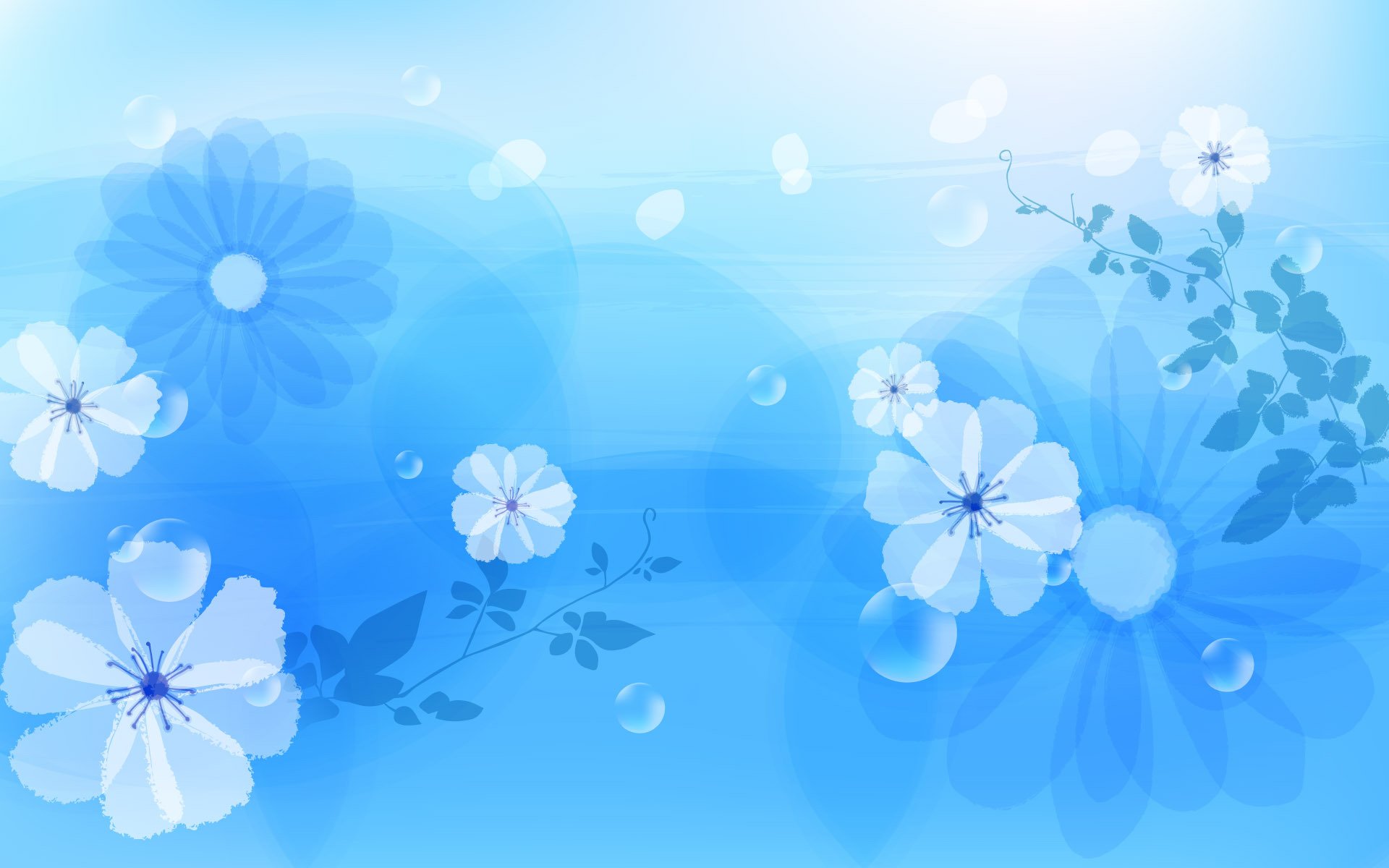 abstraction flowers blue abstract flower design