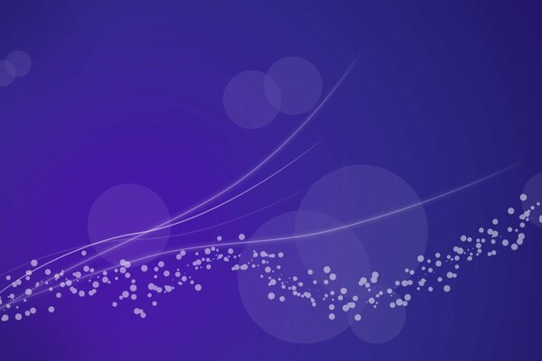 Abstract lines and circles on a purple background