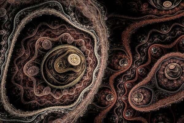 Fractal patterns in the form of abstraction