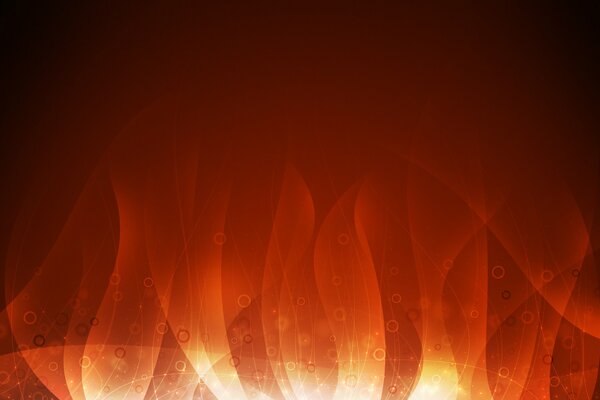 Fuego abstracto sobre un fondo negro con lenguas de fuego rojo-naranja-amarillo-blanco