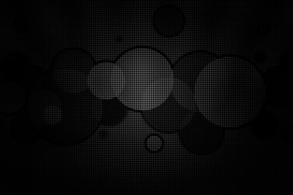 Circles in gray-black color