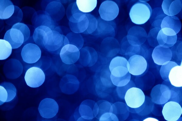 Abstractions of light highlights in blue