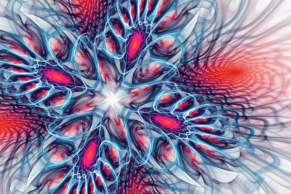 Fractal abstraction similar to an electric discharge