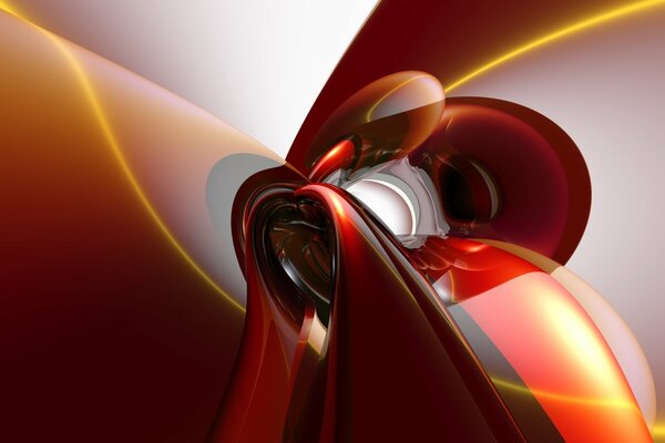 Graphiques 3D de couleur rouge