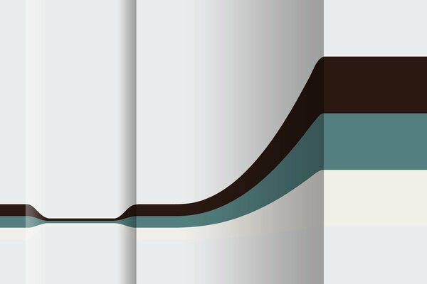 Konvexe, gekrümmte geometrische Linien