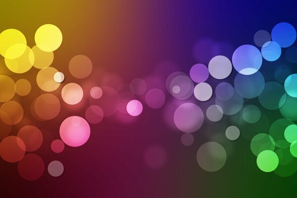 Creative multicolored circles on a colored background