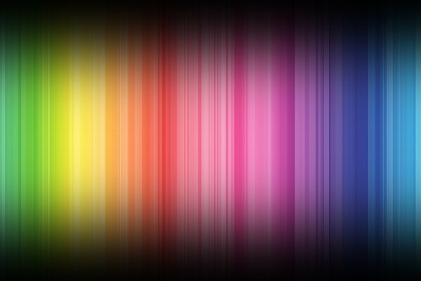 The spectrum of colors in vertical stripes