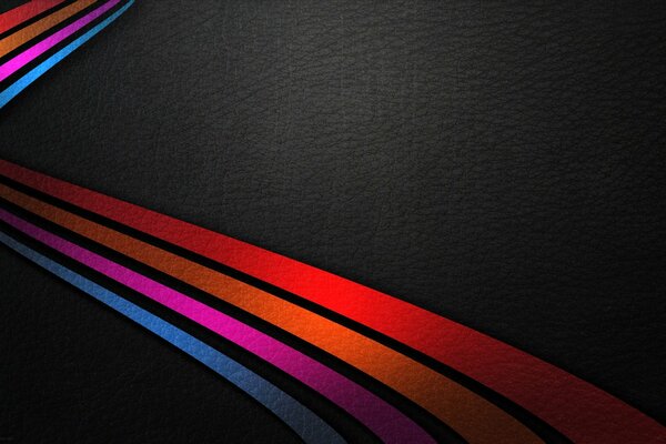 Multicolored stripes on a black background