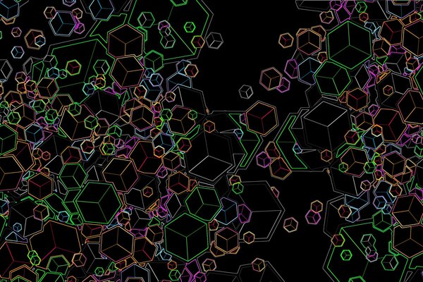 Mathematics... Geometry- multicolored shapes