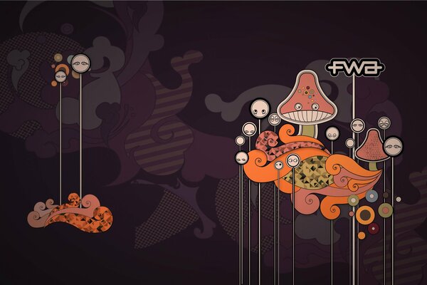 Animated mushroom graphics by the type of cartoon