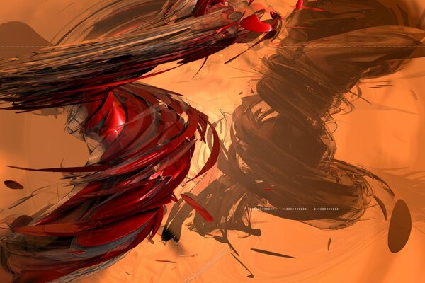 Abstract brown watercolor strokes