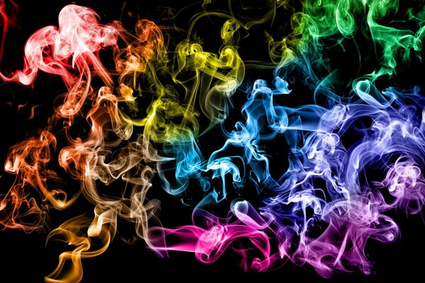 Colored smoke wallpaper for your phone