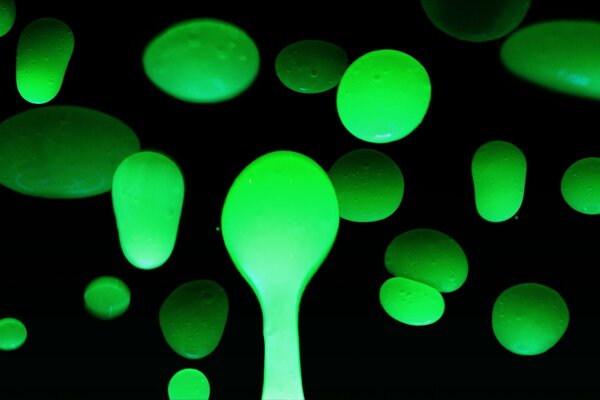 Green bubbles lava lamps