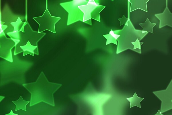 White stars on a green yyy background