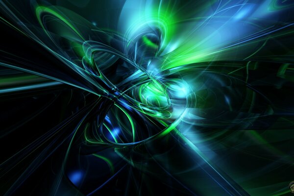 Vector abstraction. Transparent glowing lines