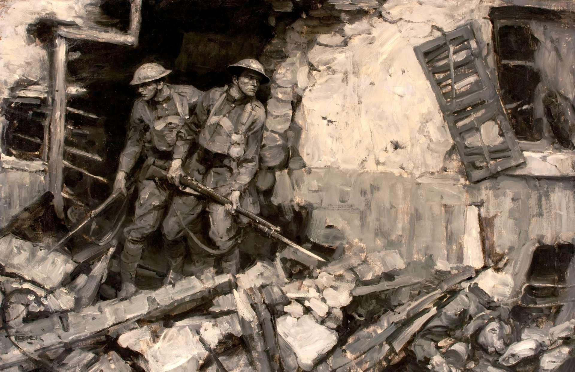 première guerre mondiale saul tepper soldats ruines guerre