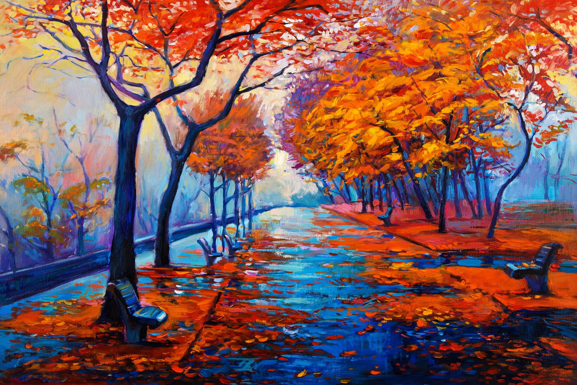 pintura paisaje otoño aceite acuarela pintura pinturas