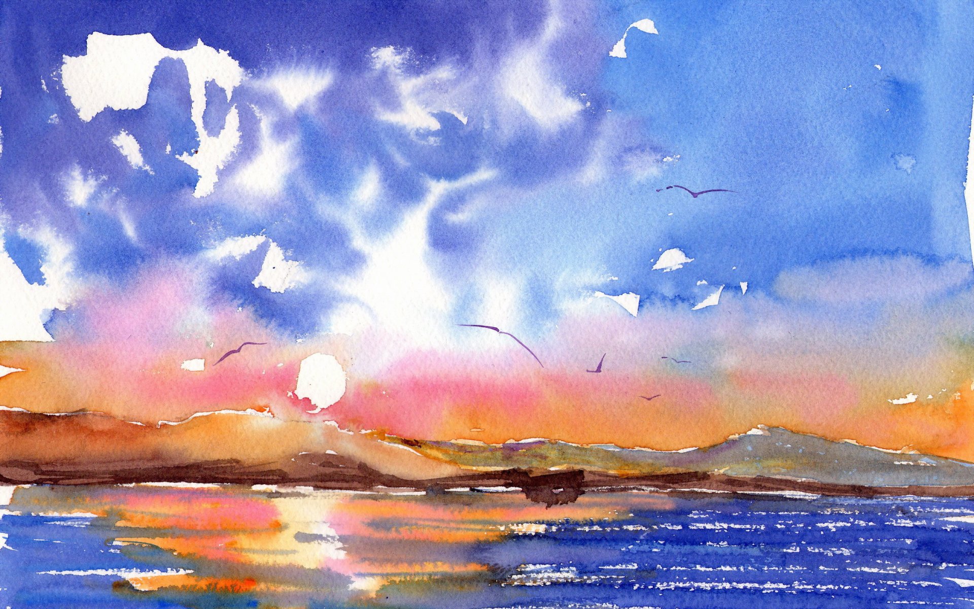 ea landscape watercolor