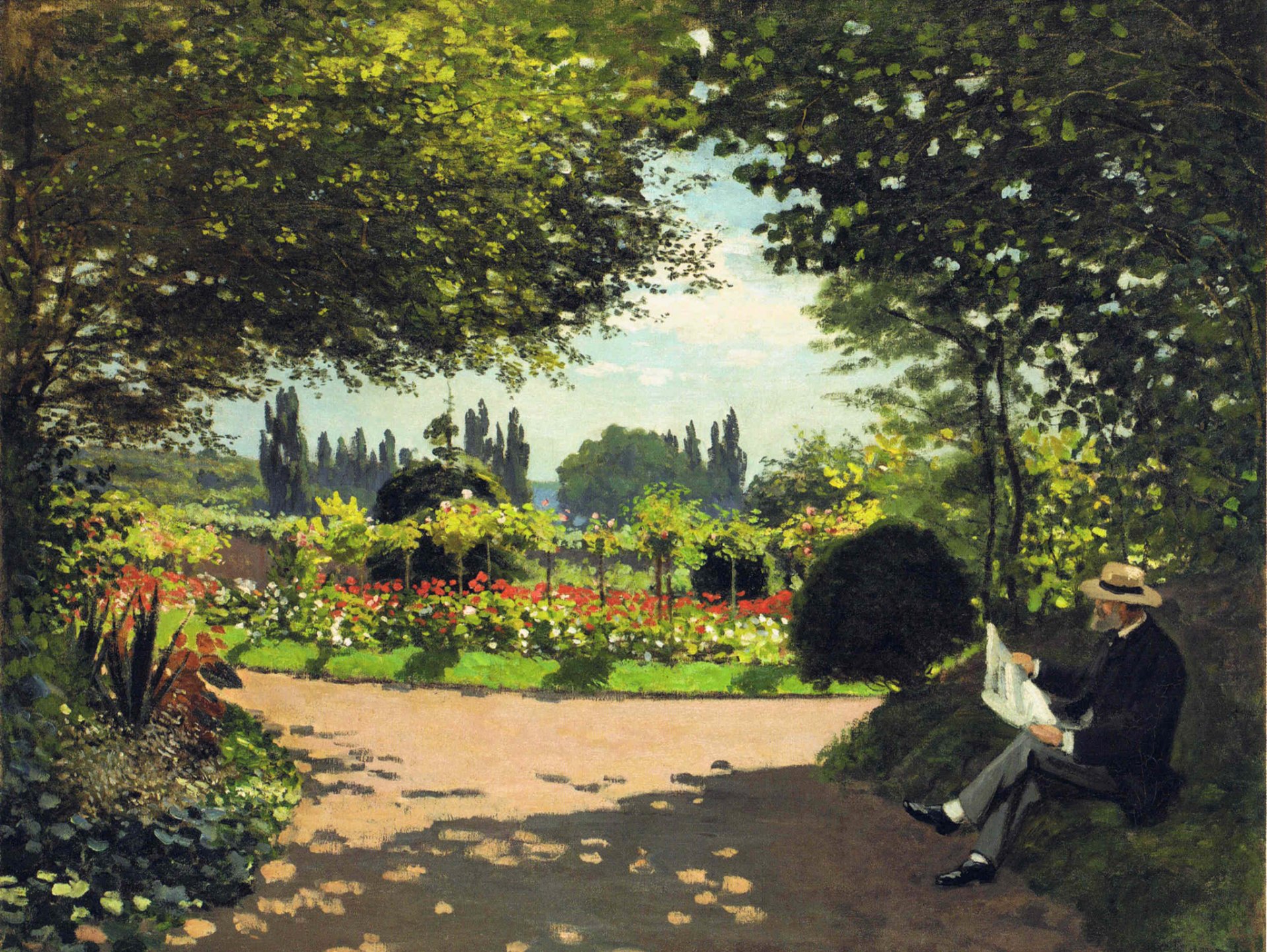 claude monet pattern supplies park sport